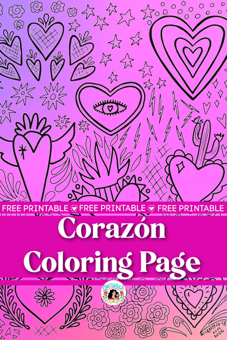 ways to use a coloring page and free corazón coloring printable
