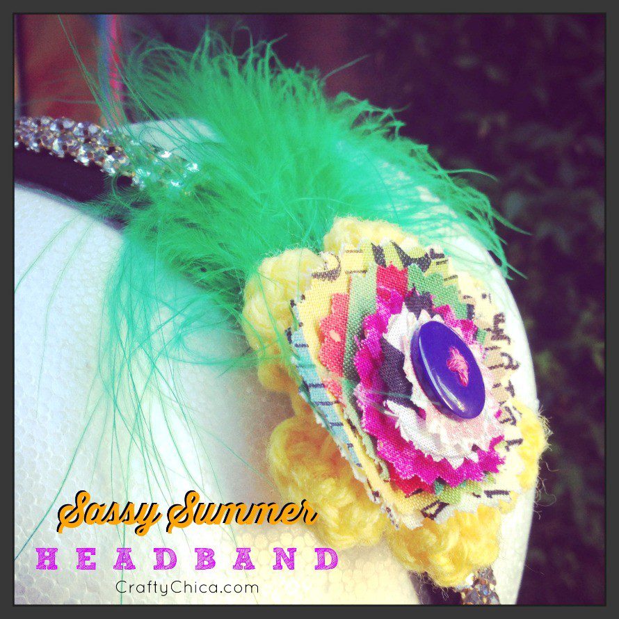 Sassy Summer Headband by CraftyChica.com.