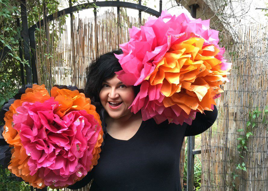 How to make jumbo tissue paper flowers.